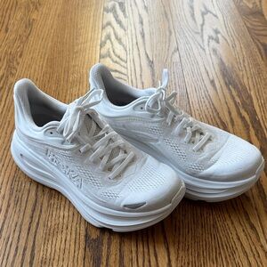 Hoka One One Women's All-White Athletic Shoes